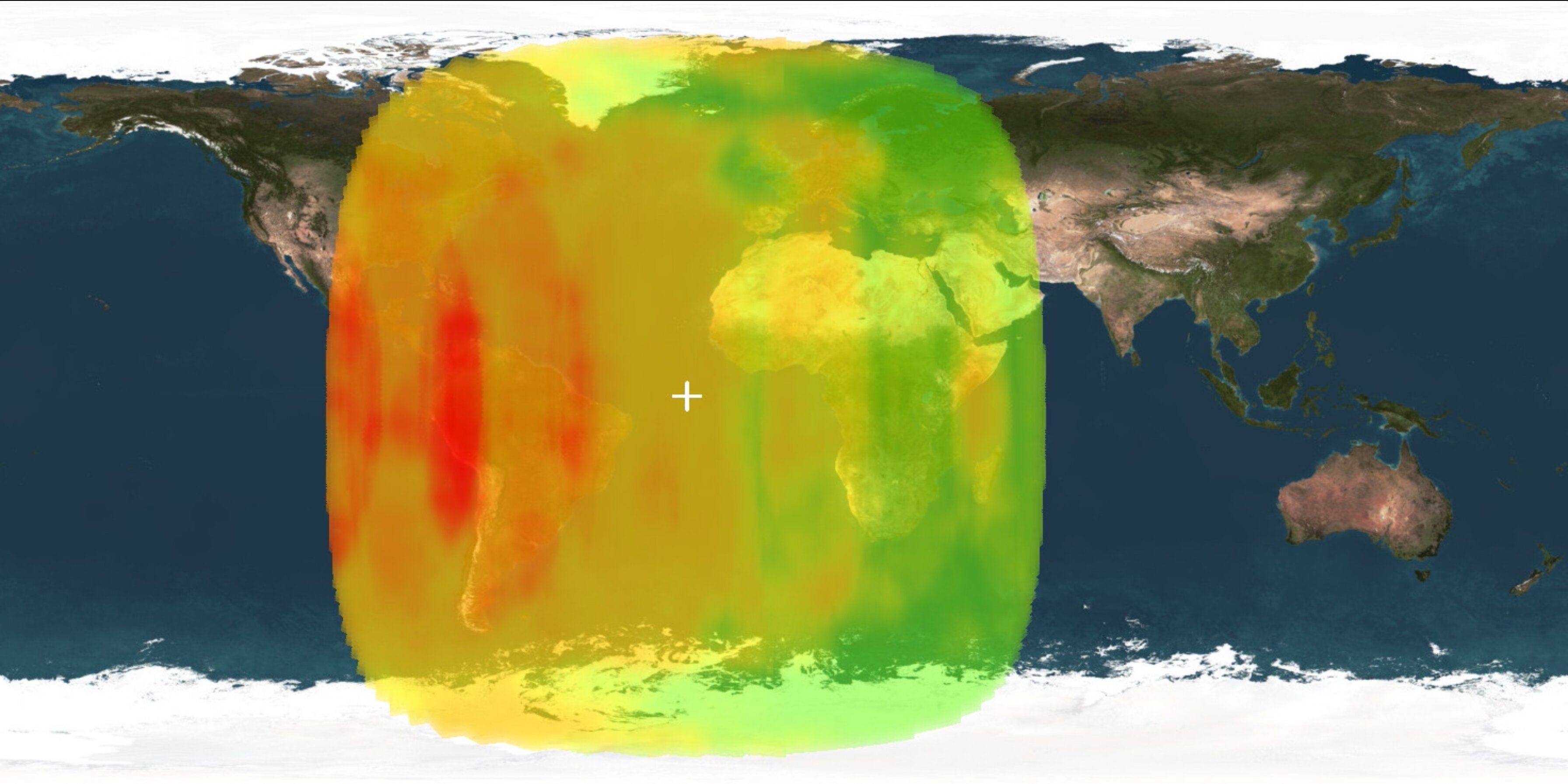GEO Satellite Coverage Analysis showing interference patterns